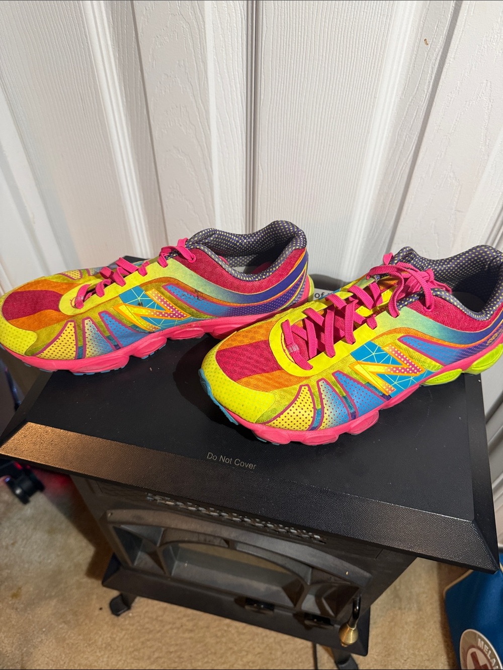 New Balance Girls' Bright Pink Yellow Blue Multicolor Sneakers